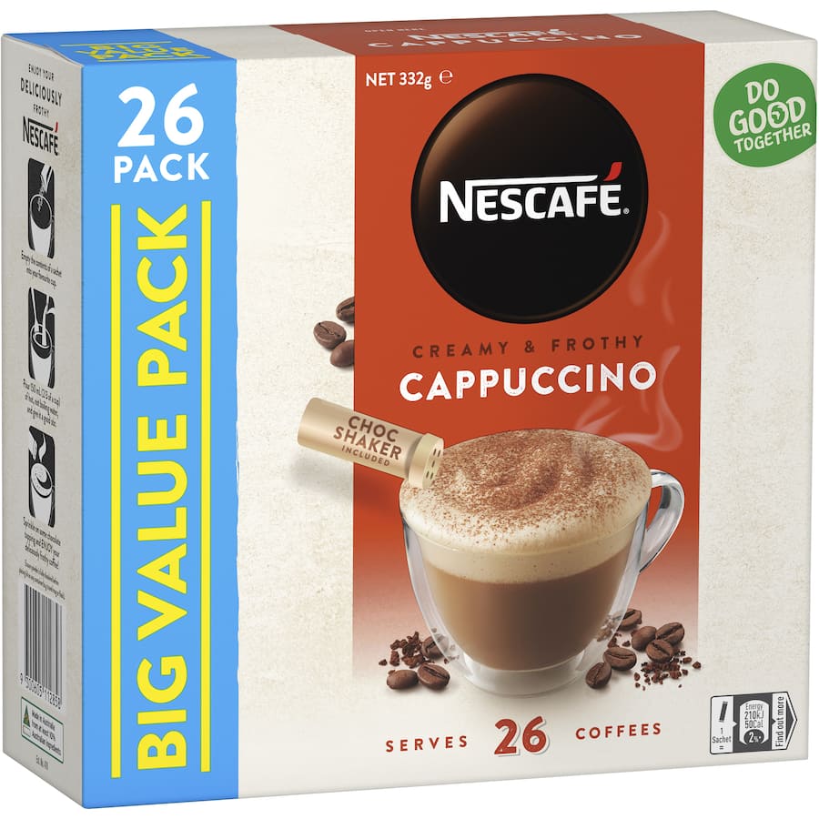 Nescafe Coffee Mix Sachet Cappuccino 26pk