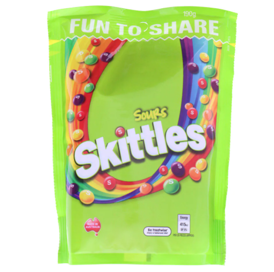 Skittles Sours Candy 190g