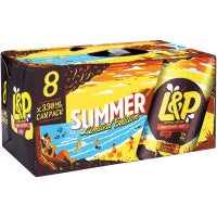 L&P Lemon & Paeroa Soft Drink Cans 8pk x 330ml