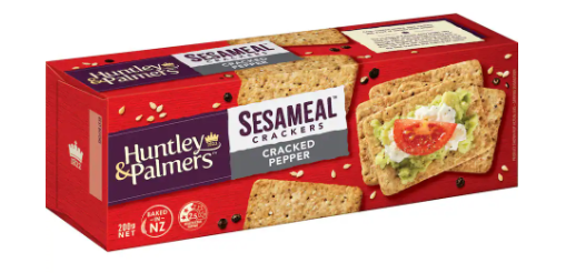 Huntley & Palmers Sesameal Cracked Pepper Crackers 200g