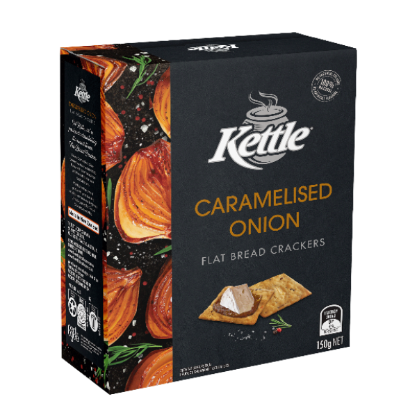 Kettle Caramelised Onion Flat Bread Crackers 150g