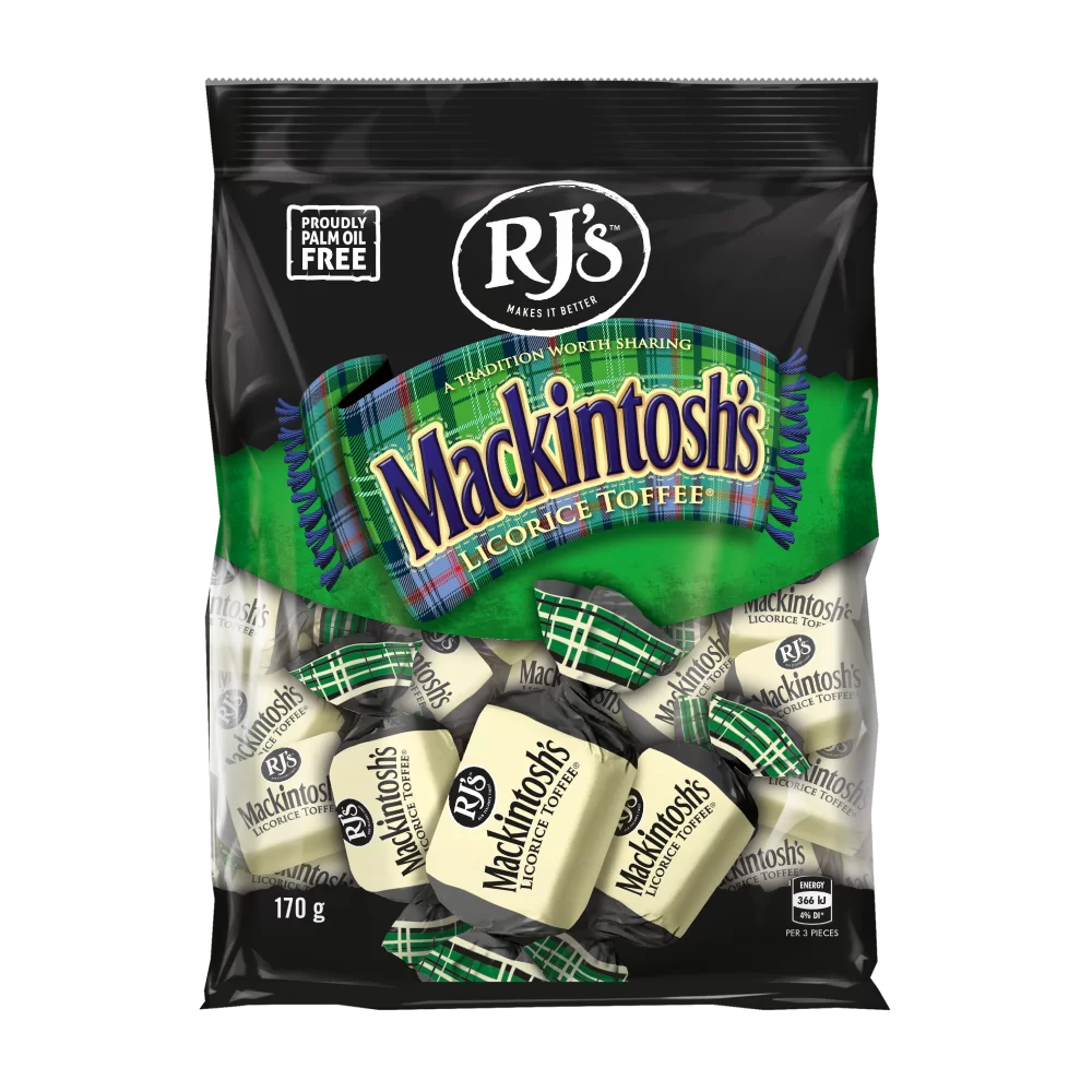 RJ's Licorice Mackintosh's 170g