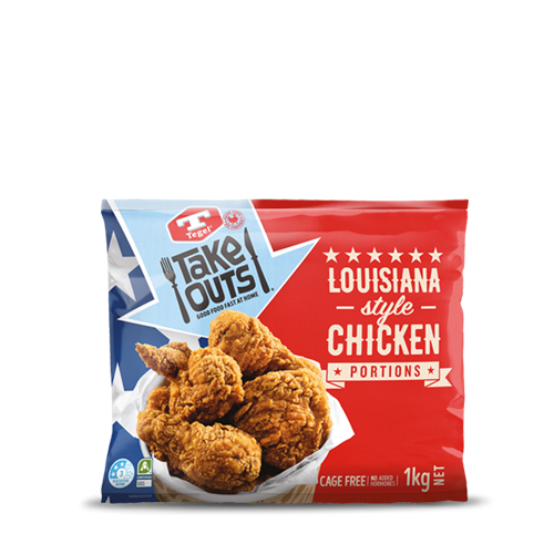 Tegel Take Outs Louisiana Style Chicken Portions Free Range 1kg