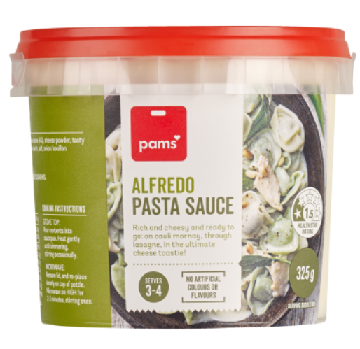 Pams Alfredo Pasta Sauce 325g