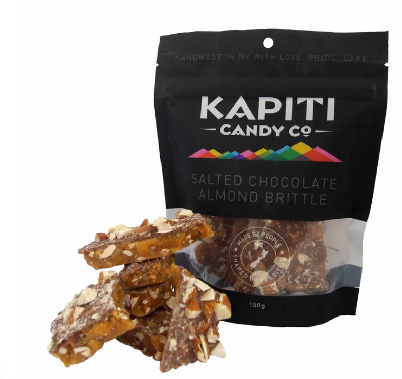 Kapiti Candy Co Salted Chocolate Almond Brittle 150g