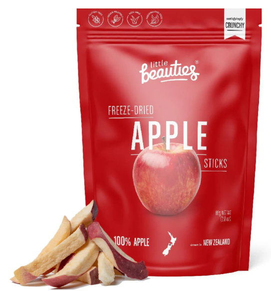 Little Beauties Apple Sticks, freeze-dried, 100% Natural - 80 grams