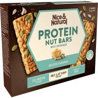 Nice & Natural Salted Caramel Protein Nut Bars 5pk 165g