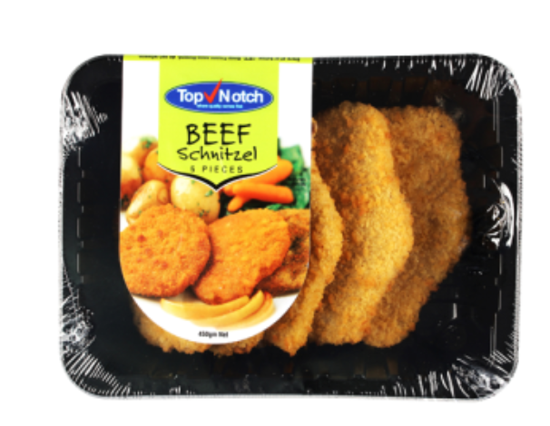 Top Notch Frozen Crumbed Beef Schnitzel 5pk 450g*