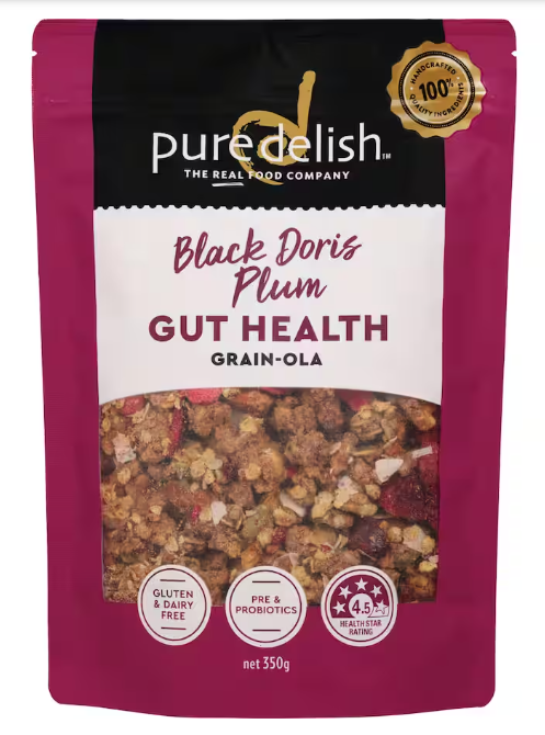 Pure Delish BLACK DORIS PLUM GRAIN-OLA 350G (GUT HEALTH)