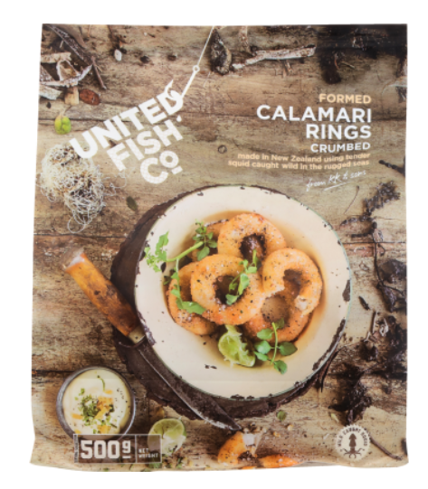 United Fish Co Calamari Rings Crumbed 500G