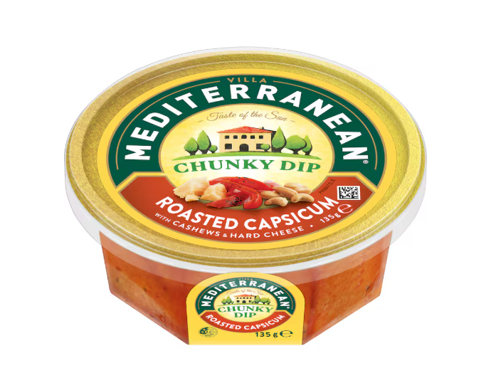 Villa Mediterranean Roasted Capsicum Chunky Dip 135g