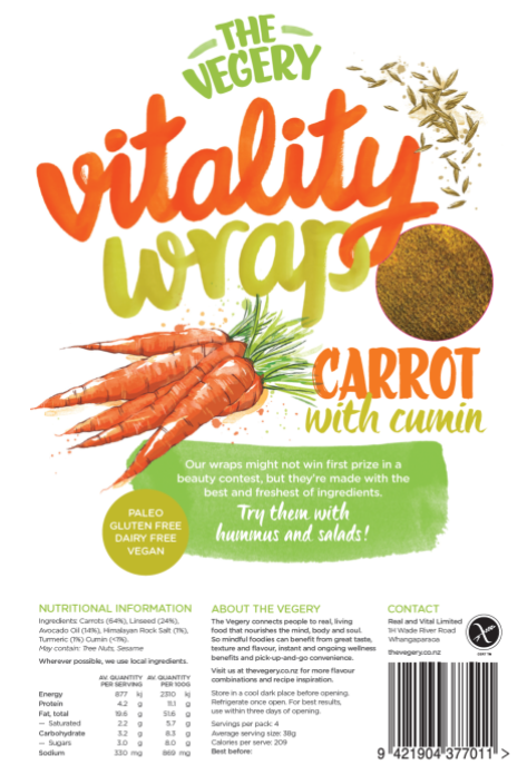 The Vegery Carrot and Cumin Vitality Wrap