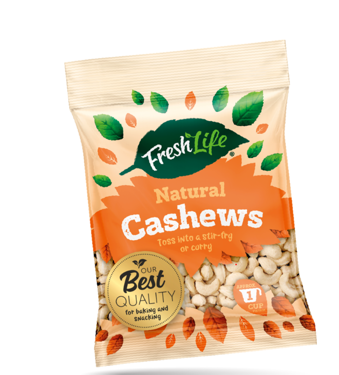 Fresh Life Natural Cashews 70g