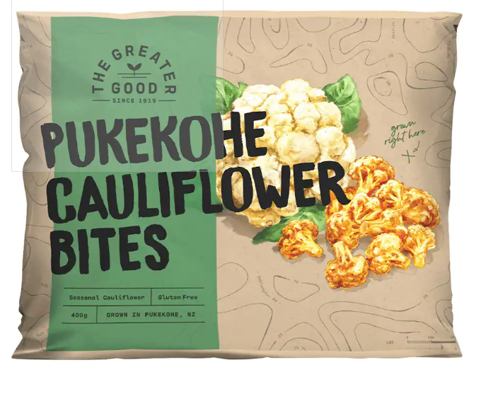 The Greater Good Pukekohe Cauliflower Bites Gluten Free 400G