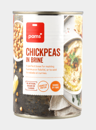 Pams Chick Peas In Brine 400g