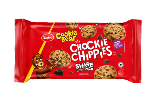 Griffins Cookie Bear Chockie Chippies Biscuits Share Pack 320g