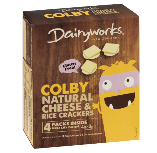 Dairyworks Cheese Snack Crackers & Colby 120g