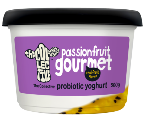 The Collective Gourmet Probiotic Yoghurt Tub Passionfruit 500g