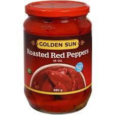 Golden Sun Roasted Red Peppers In Oil 680g