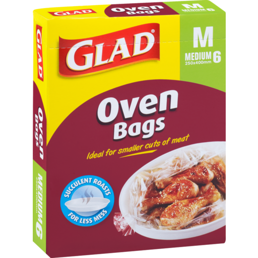 Glad Oven Bags Medium 6pk 250mm x 400mm