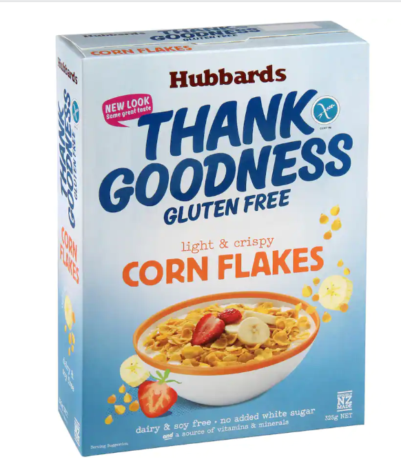 Hubbards Thank Goodness Gluten Free Cornflakes Cereal 325g