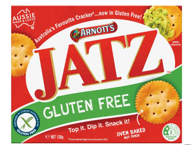 Arnotts Jatz Gluten Free Original Crackers 130g