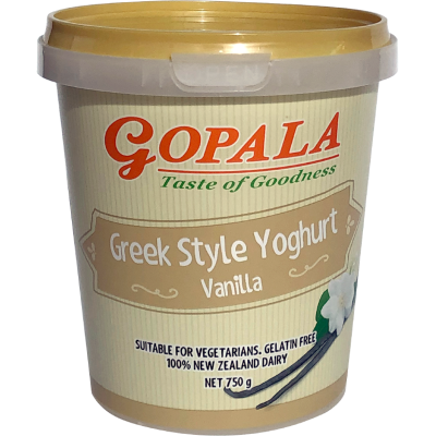 Gopala Greek Style Yoghurt Vanilla 750g