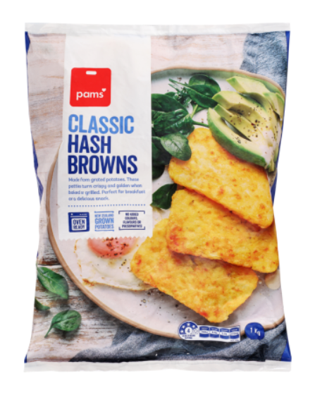 Pams Classic Hash Browns 1kg