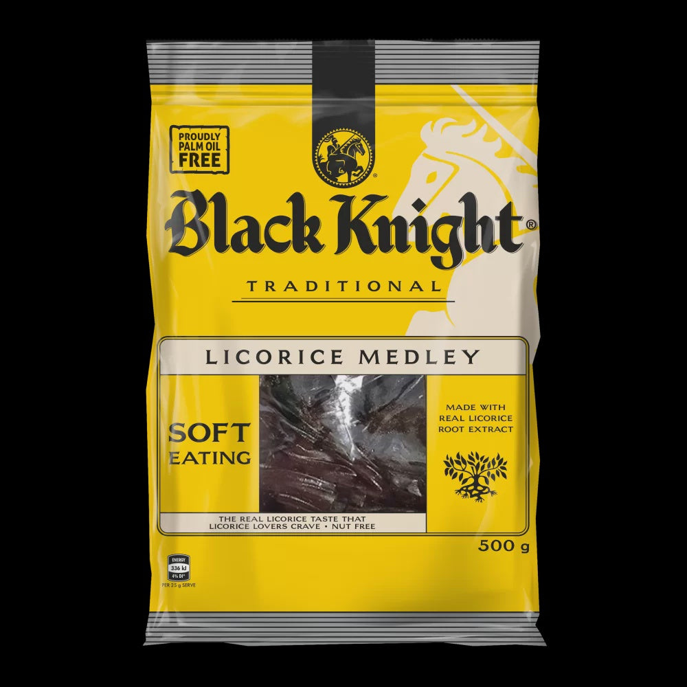 RJs Black Knight Traditional Licorice Medley 500g