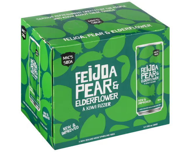 Mac's Drink Mixers Feijoa & Pear 6pk cans 250mL