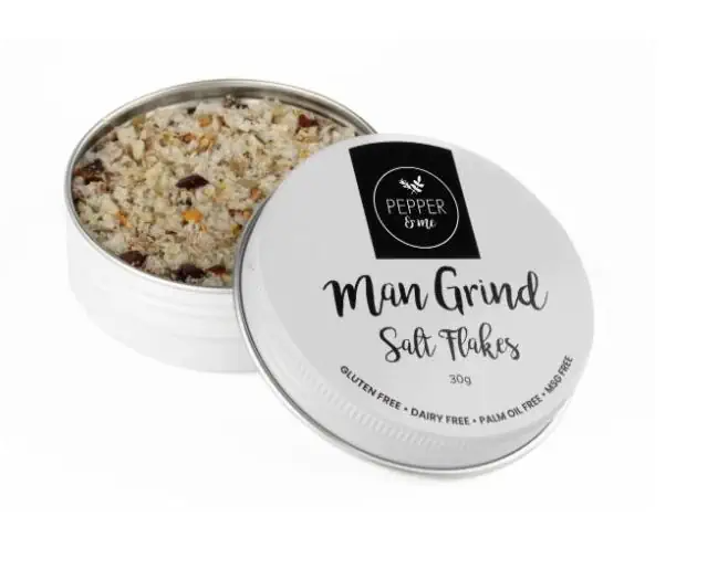 Pepper & Me Man Grind Salt Flake 30G Tin