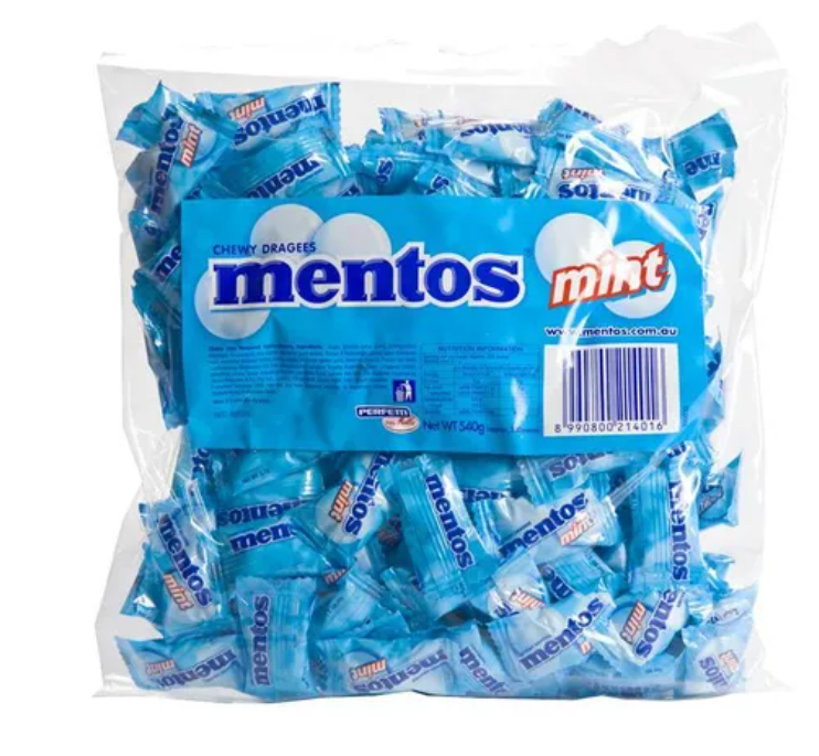 Mentos Individually Wrapped Mint 200pk 540g