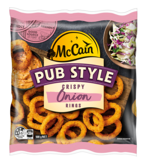 Mccain Pub Style Onion Rings 500G