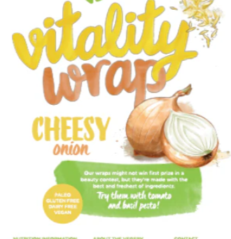 The Vegery Cheesy Onion Vitality Wrap