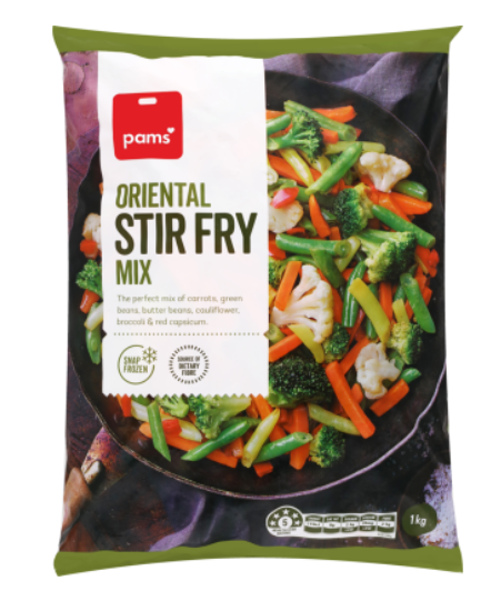 Pams Oriental Stir Fry Mix 1kg