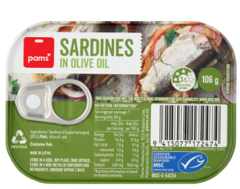 Pams Sardines in Olive Oil 106g