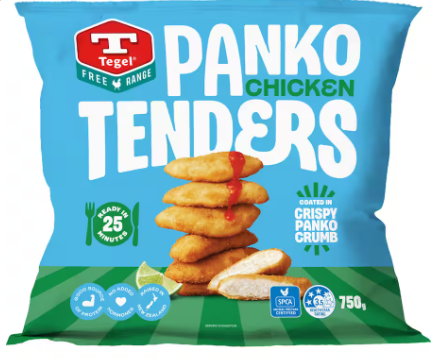 Tegel Frozen Free Range Panko Chicken Tenders 1kg