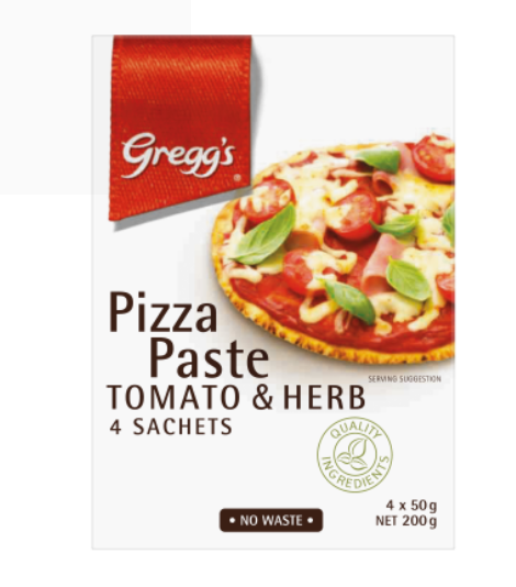 Greggs Tomato & Herb Pizza Paste 4pk 200g