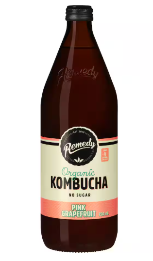 Remedy Kombucha Pink Grapefruit 750ml