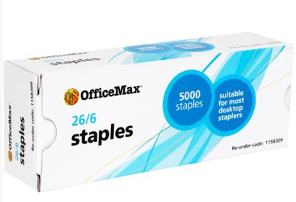 OfficeMax Staples 26/6, Pack of 5000