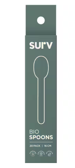 Surv Bio Spoons Sugarcane 20pk