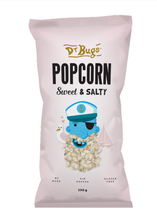 Dr Bugs Sweet and Salty Popcorn 130g*