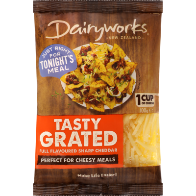 Dairyworks Tasty Cheese Grated 100g