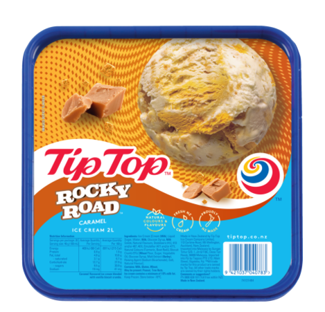 Tip Top Caramel Rocky Road Ice Cream 2L