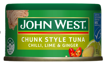 John West Tuna Chunks Tuna Chilli, Lime & Ginger In Oil 95gm