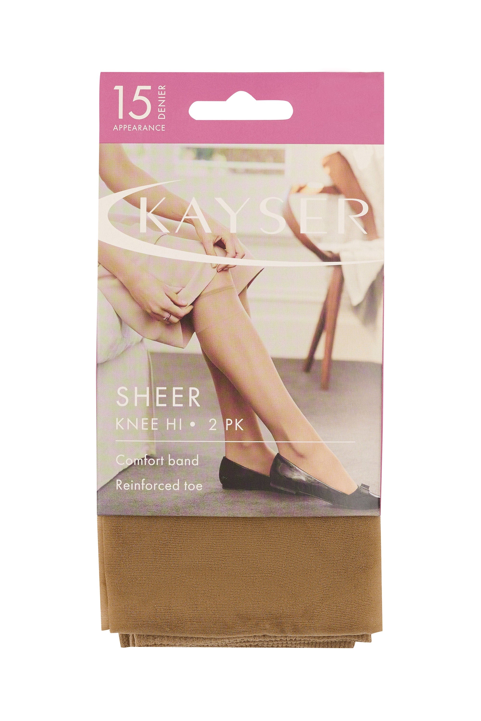 Kayser Nubeige Knee Highs Silky Elastane 2 pack BULK 5 packs H10202 (PO)