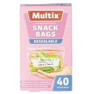 Multix Quick Zip Resealable Snack Bags 40pk*