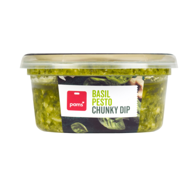 Pams Dip Chunky Basil Pesto 135g