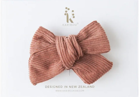 Karibou Corduroy Pinwheel Bow Hairclip