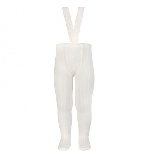 Condor Ribbed Tights with elastic suspenders